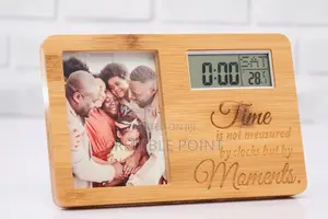 Wooden Frame With Clock