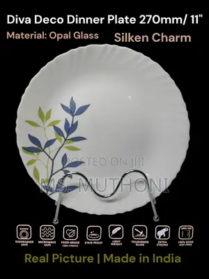 6 Pc Beautiful 11” Opal Dinner Plates