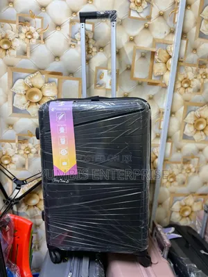 Black Suitcase _Color Rubber __Suitcase__1 Pc _Medium
