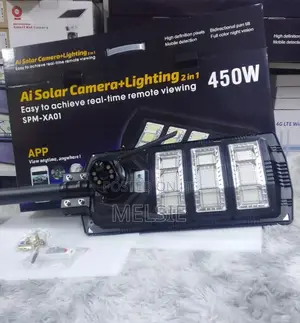 2in1 450w Solar Powered Security Street Light With 4g Camera