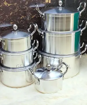 Tornado 14 Pieces Heavy Aluminium Stainless Pot Sufuria Set