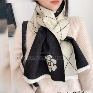 Beautiful Black N Beige Print Scarves