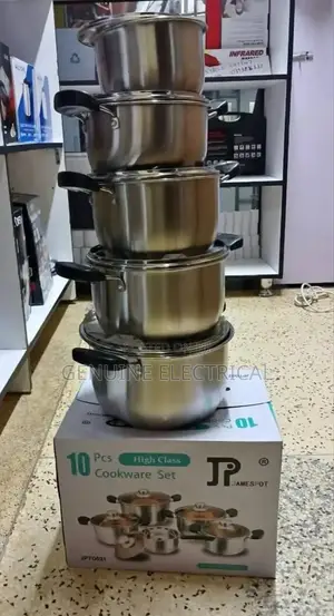 Sufuria Stainless 10pieces Jp Pots