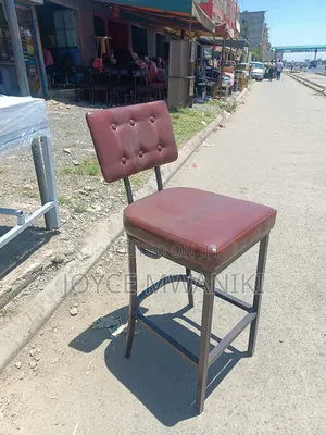 High Bar Chair or Counter Chair, Brown 