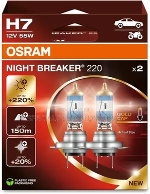 Osram Night Breaker 220 Bright Halogen Headlight Bulbs
