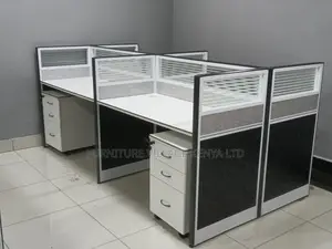 4-Way Modular Office Workstation; Affordable Workspaces