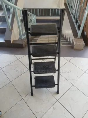 *4-Step Black Foldable *Ladder-Height 100cm