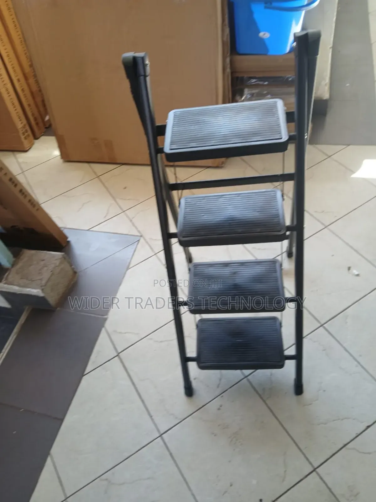 *4-Step Black Foldable *Ladder-Height 100cm