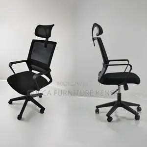 Office Chairs:Ergonomic Microfiber Black Task Mid-Back Chair