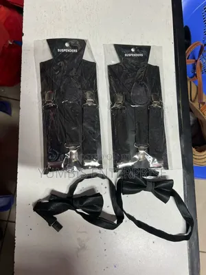 Kids Black' Suspenders With, Bowties at 700