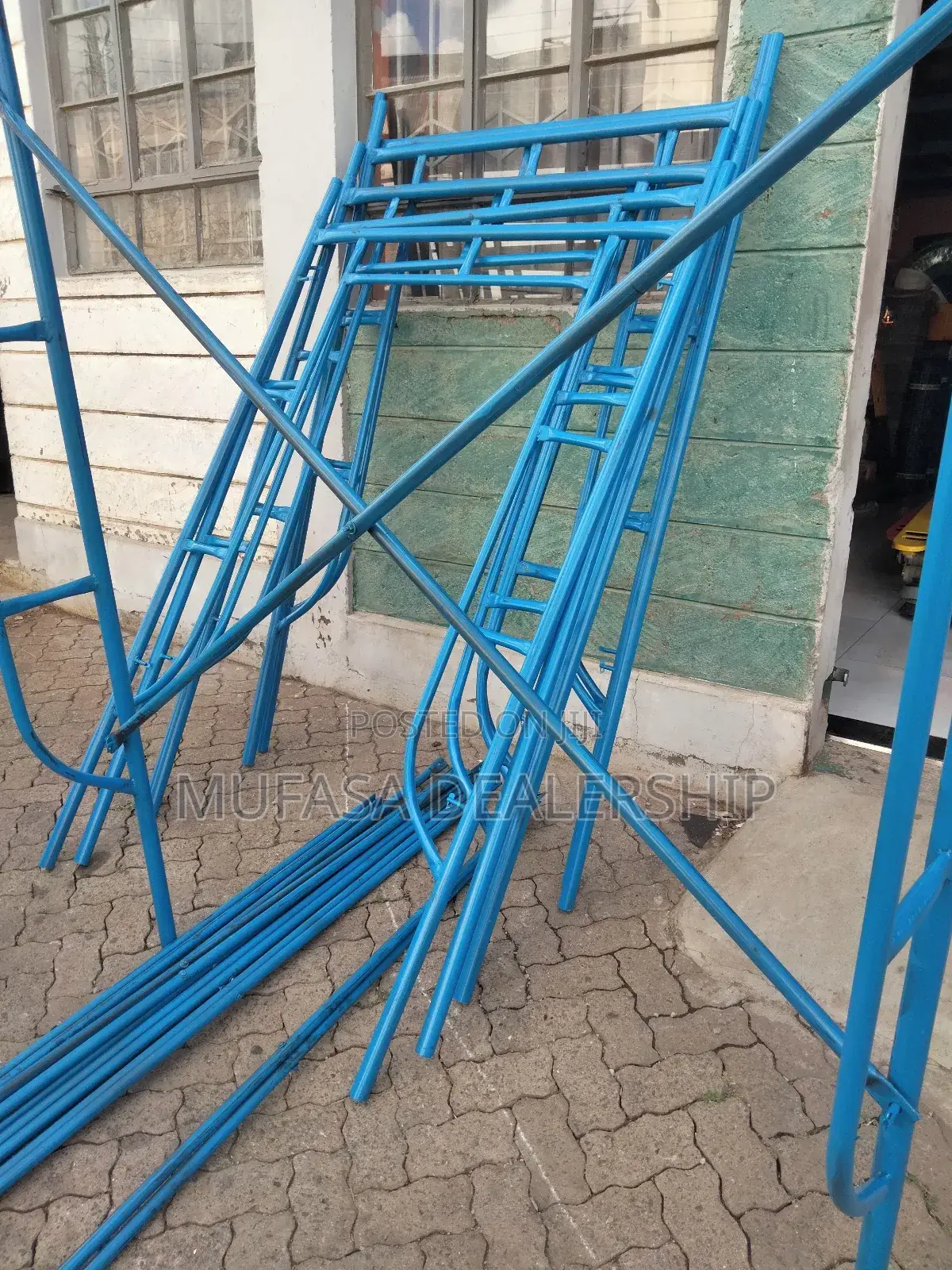 Blue Scaffold Stands