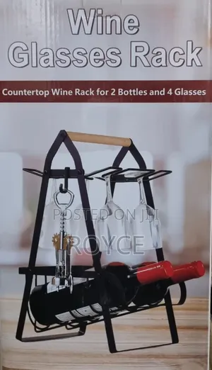 Metallic Countertop Wine Rack