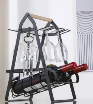 Metallic Countertop Wine Rack