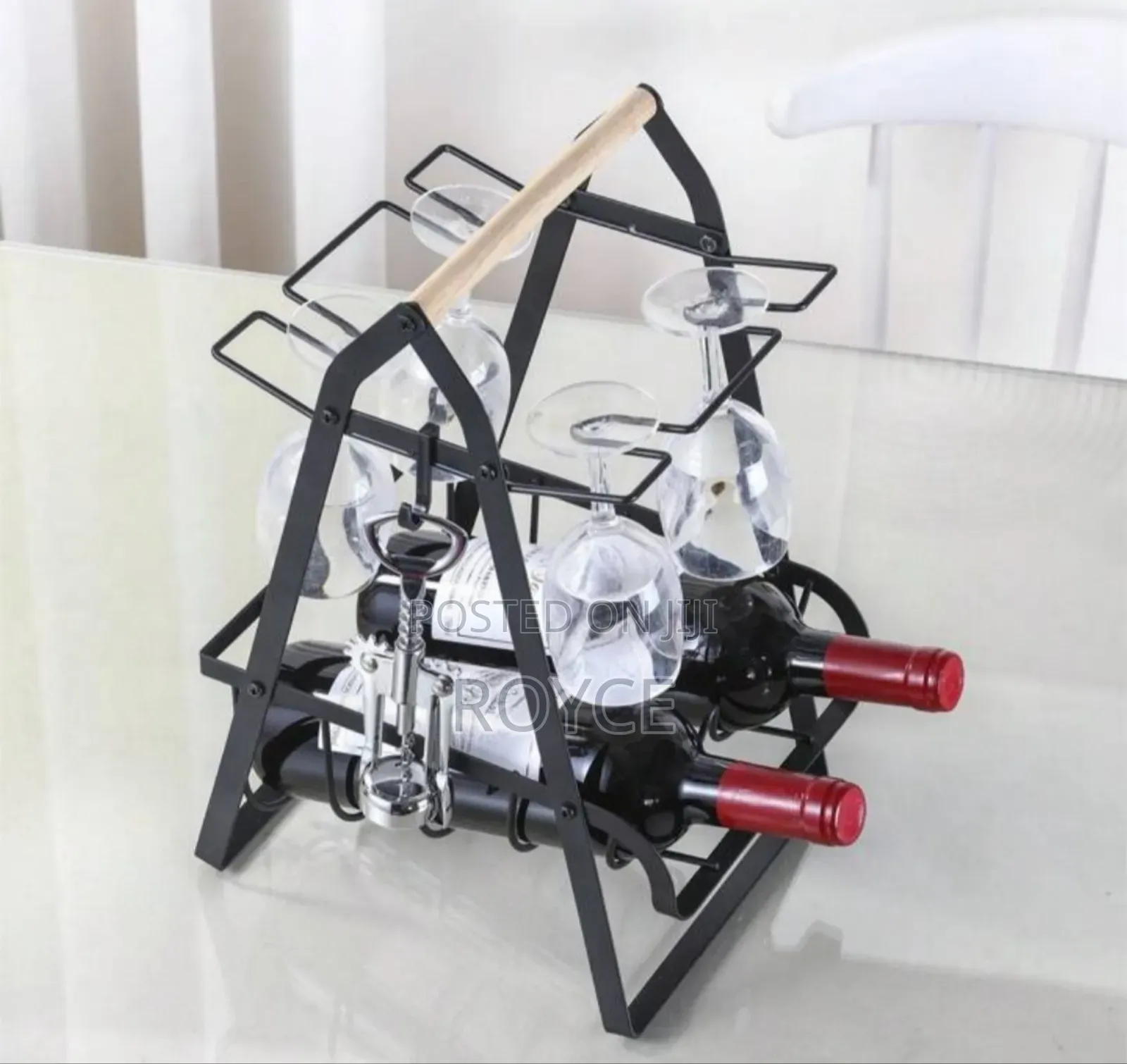 Metallic Countertop Wine Rack