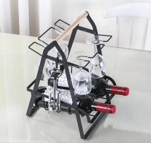 Metallic Countertop Wine Rack