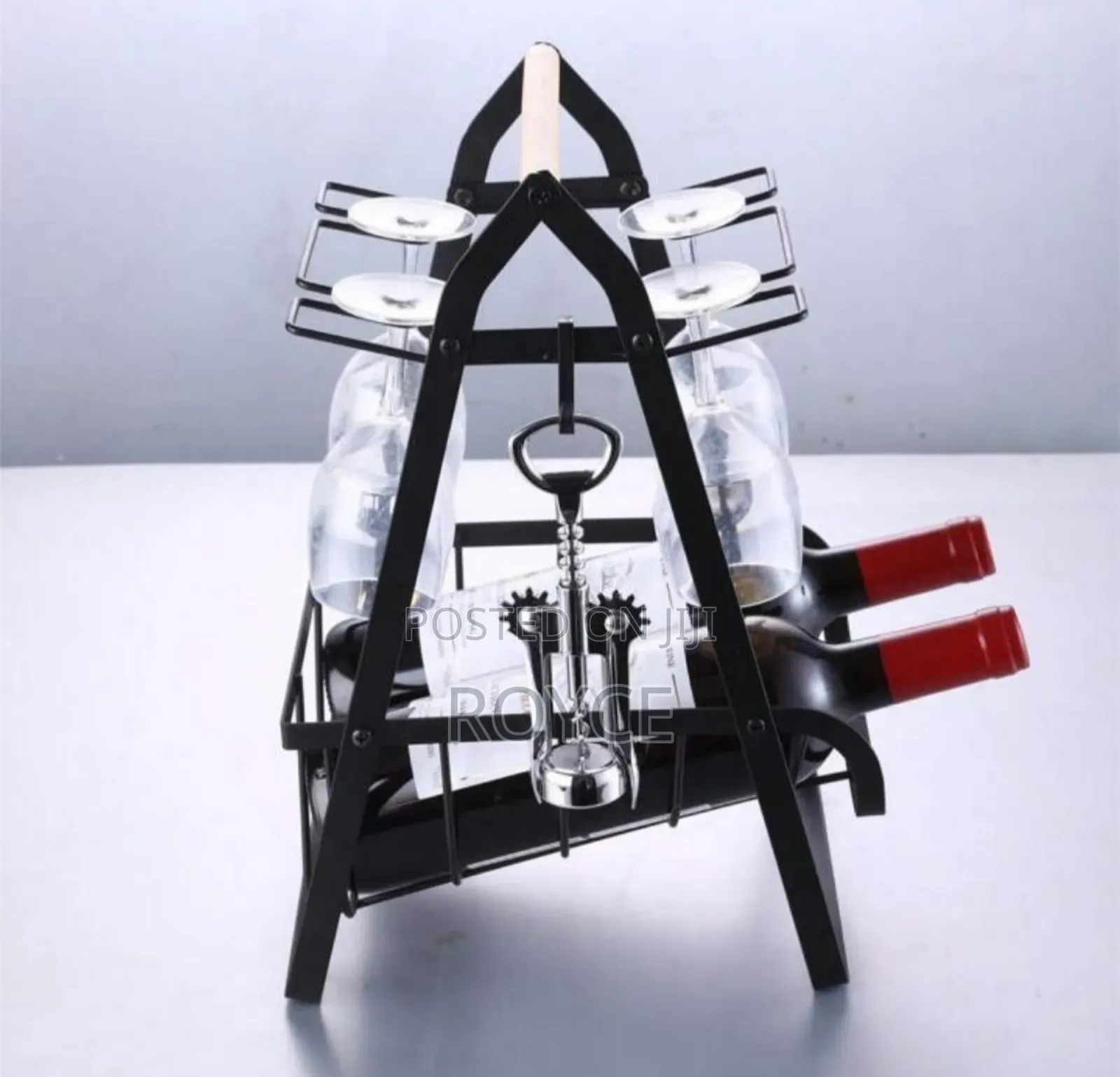 Metallic Countertop Wine Rack