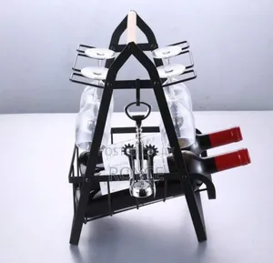 Metallic Countertop Wine Rack