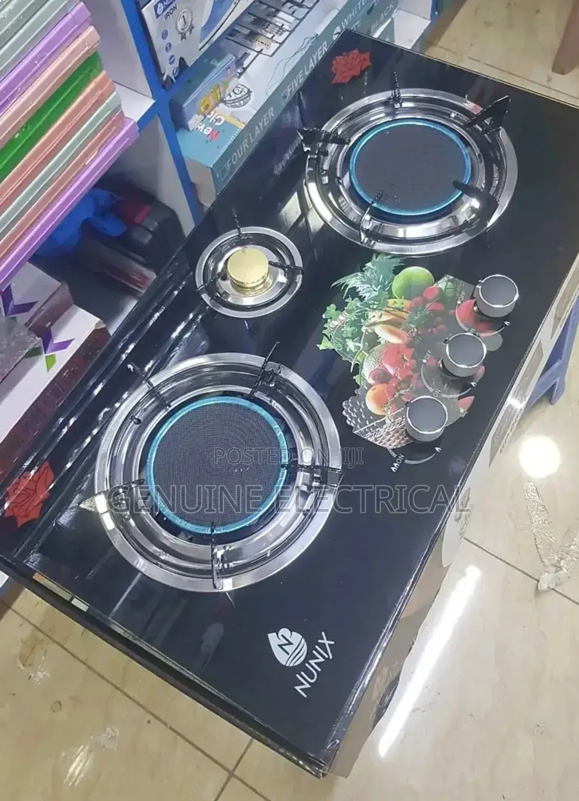 3 Burner Infrared Nunix Cooker Glasstop