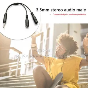 3.5mm Mic Headset Splitter Adapter Cable
