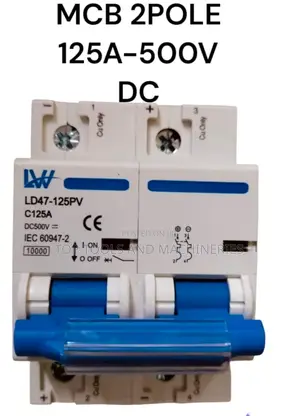 Dc Solar MCB (Miniature Circuit Breaker) 2-Pole 125 Amps
