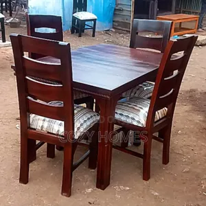 Dining Table, a Plush, 4 Seater Dining Set in Walnut Vanish