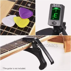 Guitar Accessory Set for Beginners With Clip-on LCD Digital