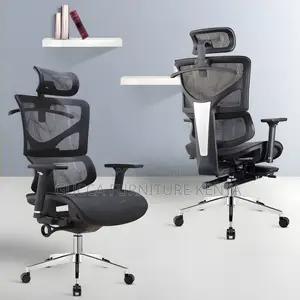 Office Chairs: Wheels Black Task High Back Orthopedic Chair