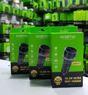 Oraimo Highway Car Charger With 2 in 1 Lightning ,Usb Cable