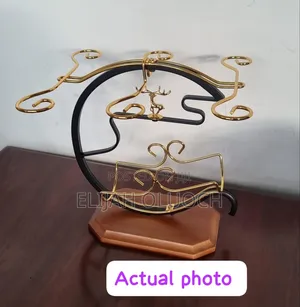 Golden Deer Wine Set Rack - 1 Bottle Slot,6 Wine Glass Slots