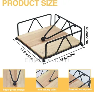Heavy Steel Gold Bamboo Base Serviette Holder