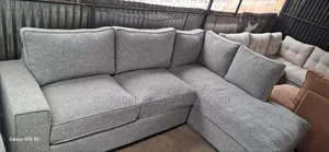 Grey Coner Seat With Spring Coushions