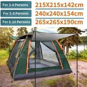 Camping Tent for 5-8 People 4 Openings