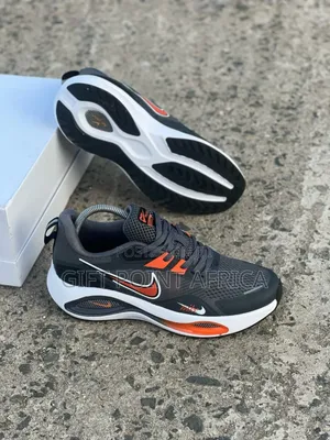 Grey Orange Nike Air Max Zoom Runners Sneakers