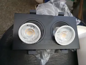 Cob Ceiling Black Led Downlight Adjustable Double Head