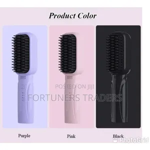 *Rechargeable Portable Cordless Hair Straightener Brush