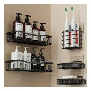 5pcs Set Rectangular Shower Caddy Shelf/Bathroom Organizer