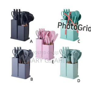19pcs Cutlery Set With Silicon Spoon Set and Chopping Board at 