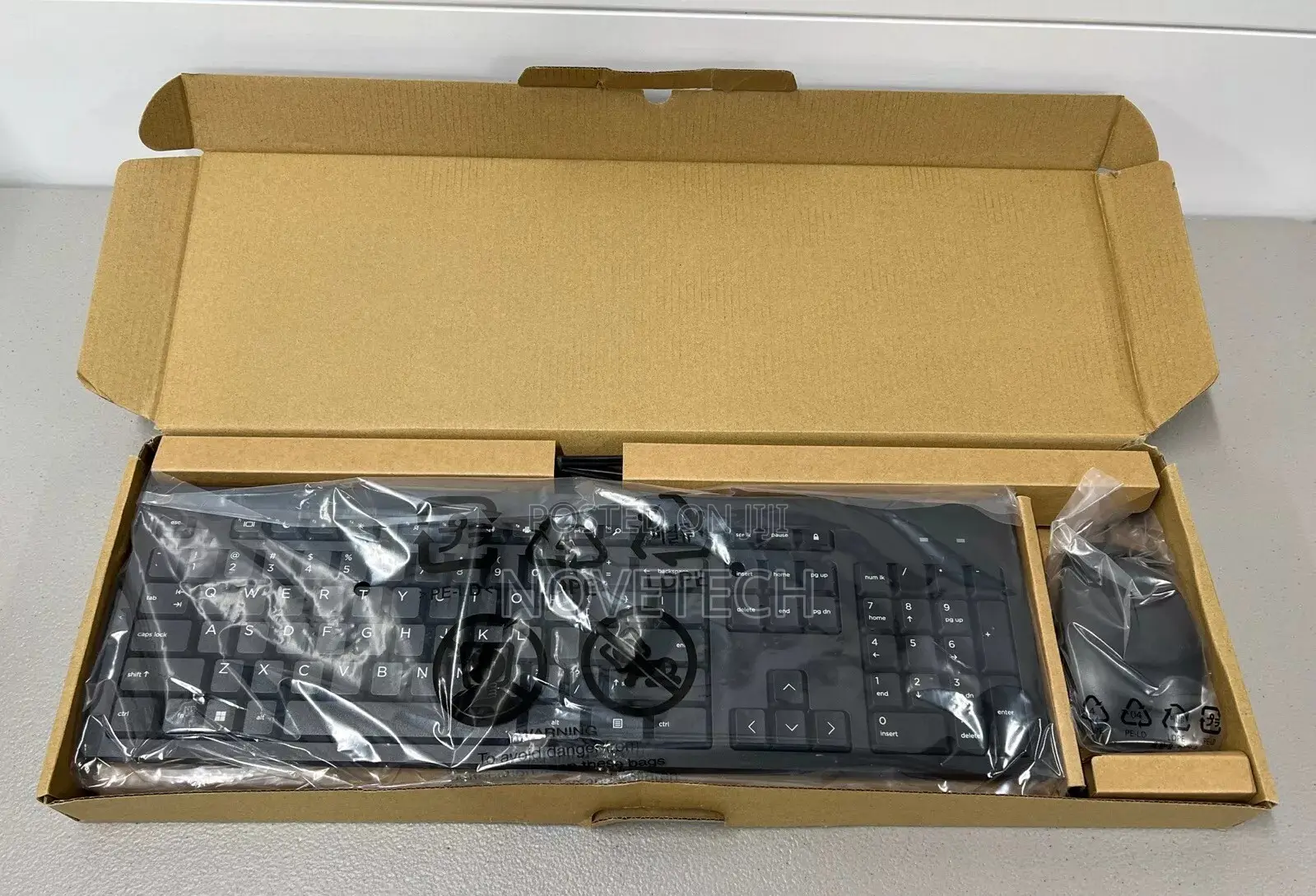 Hp Black Keyboard Mouse Combo Wired Usb New