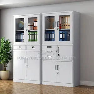 Safe Cabinets; Half-Glass Metallic Office 2-Door Cabinet