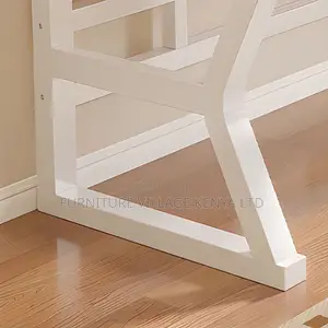 Rectangle Home Office Desk With White Metal Base