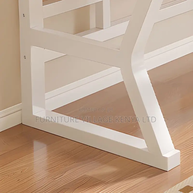 Rectangle Home Office Desk With White Metal Base