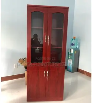 Cabinets: Office Industrial Mahogany Filing 2-Door Cabinet
