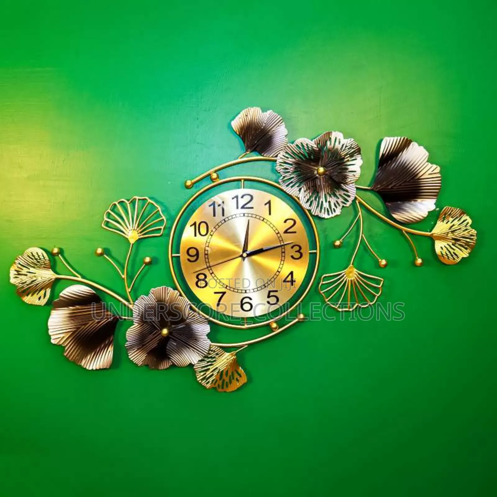 Decorative Wall Clock With a Flower Design
