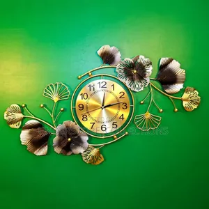 Decorative Wall Clock With a Flower Design