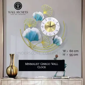 Minimalist Ginkgo Wall Clock