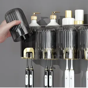Acrylic Toothbrush Holder, Toothpaste Dispenser,