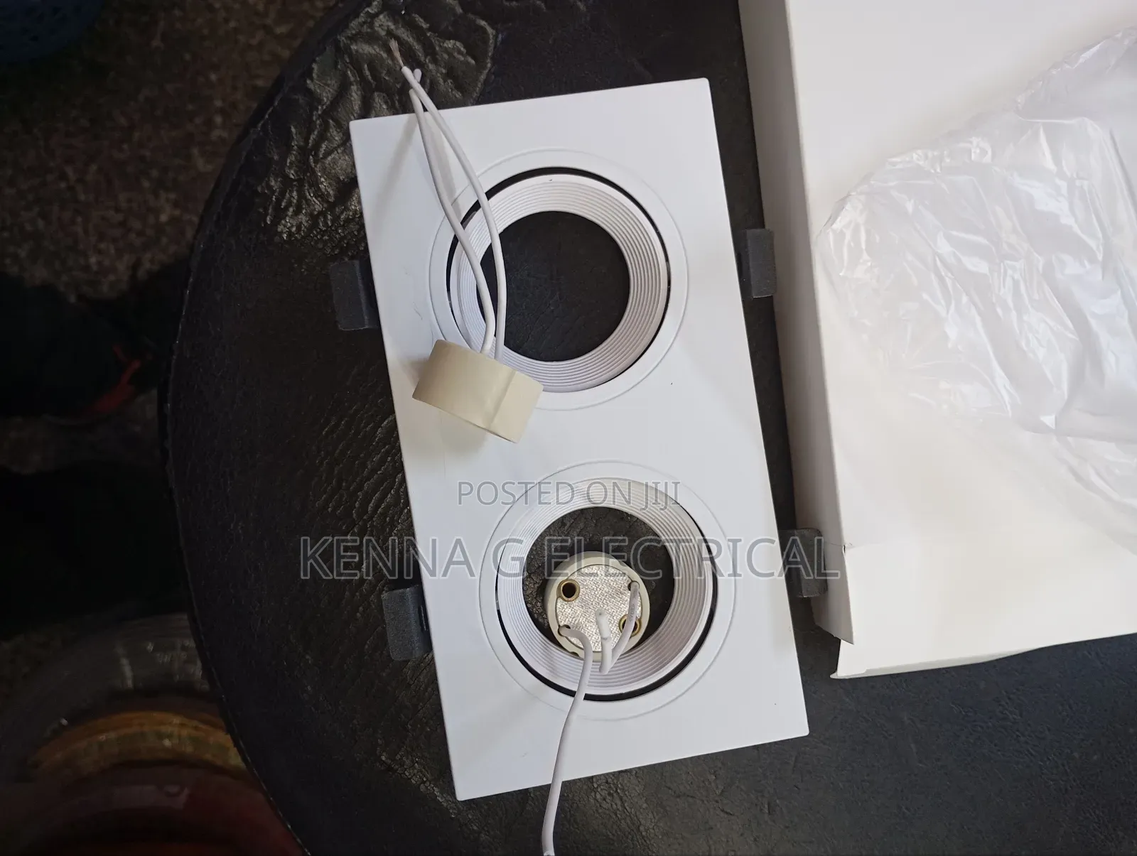 Double Head White Gu10 Fitting Spotlight