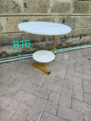 Beautiful Side Stool With Marble Effect