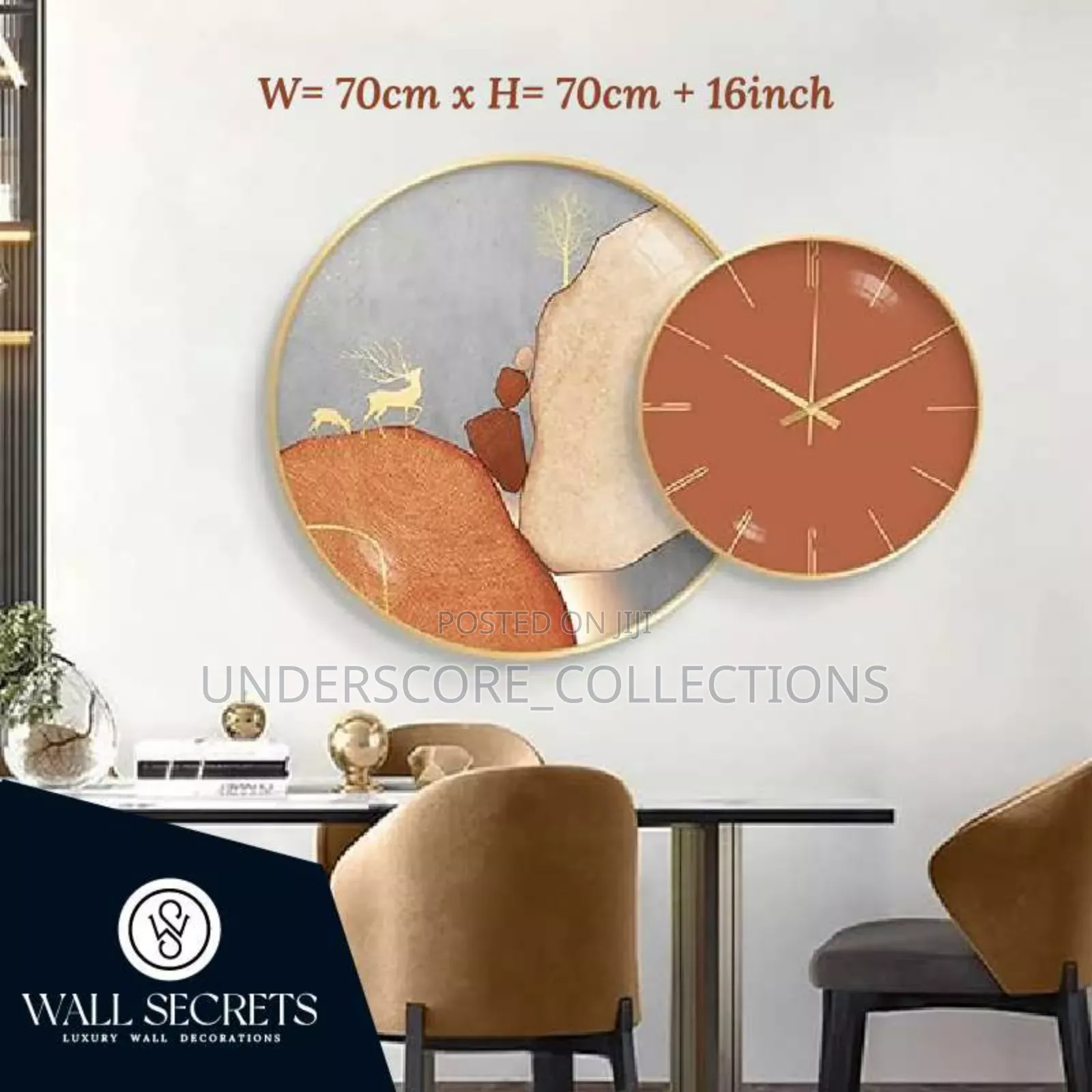 Brown Decorative Wall Clock
