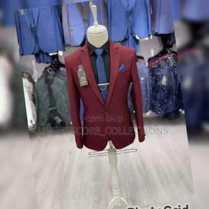Burgundy Male Blazers